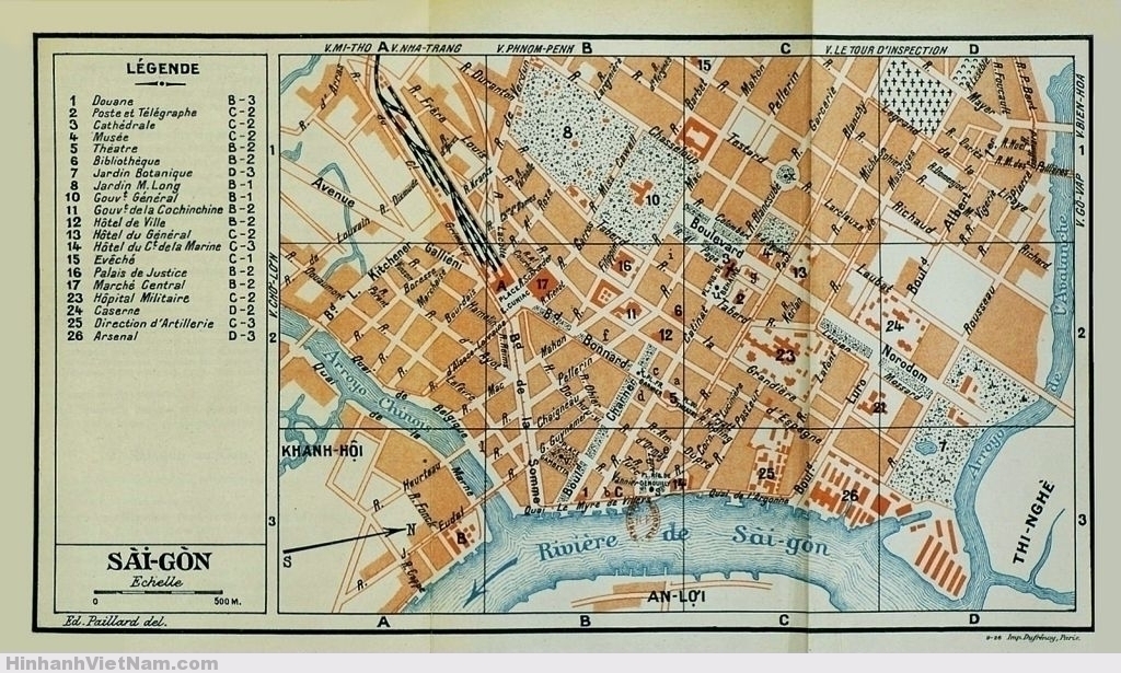 Bản-đồ-Sài-GÒn-1926-thật-đẹp Bản đồ thật đẹp ở trên được in trong sách hướng dẫn du lịch của tác giả Madrolle xuất bản năm 1926 tại Paris
