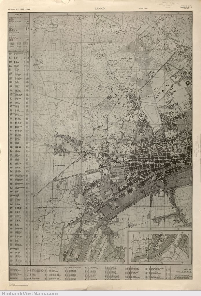 Map of Saigon 1961 (sheet 1) source: library.ttu.edu Texas Tech University Libraries
