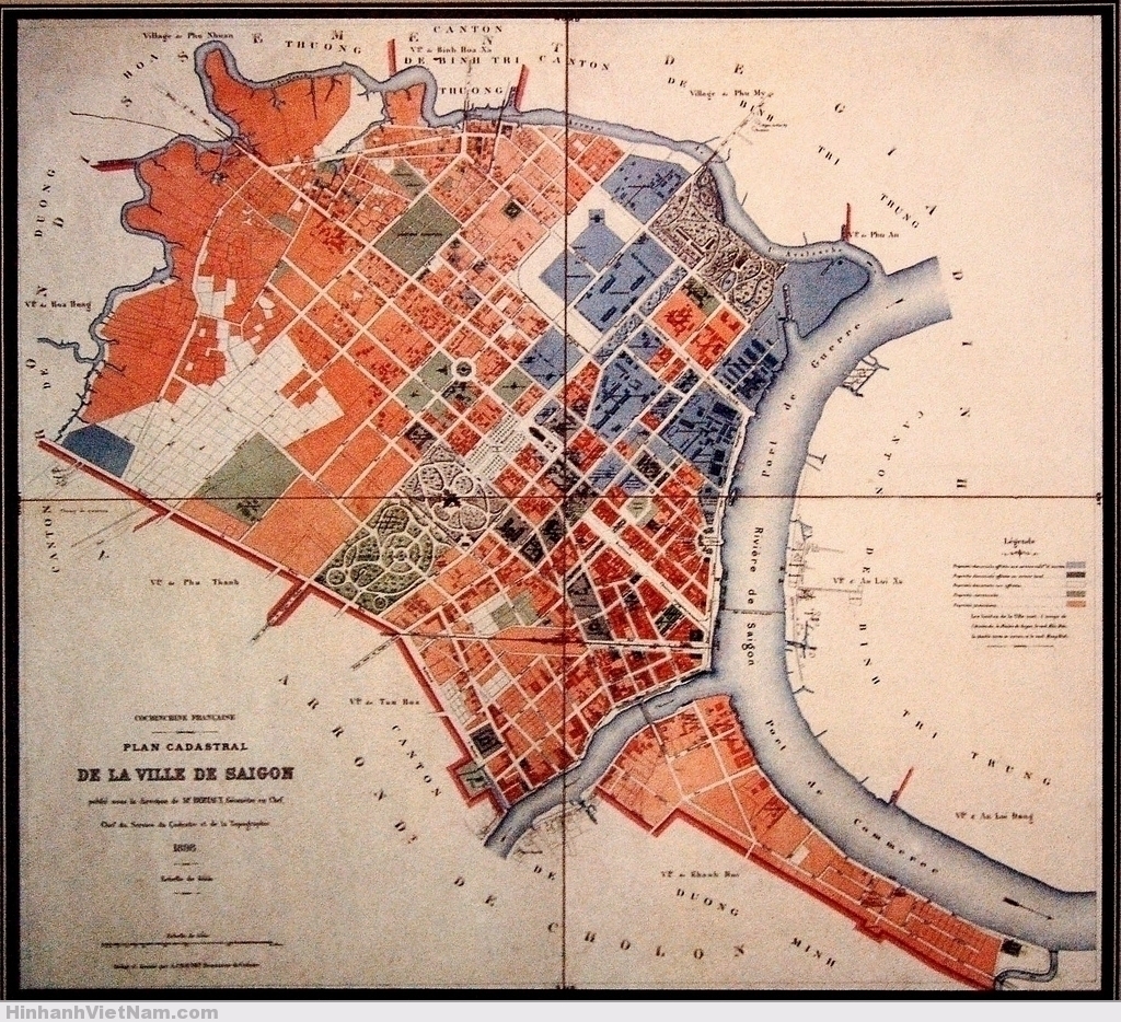 Plan Cadastral de la Ville de Saigon - 1896