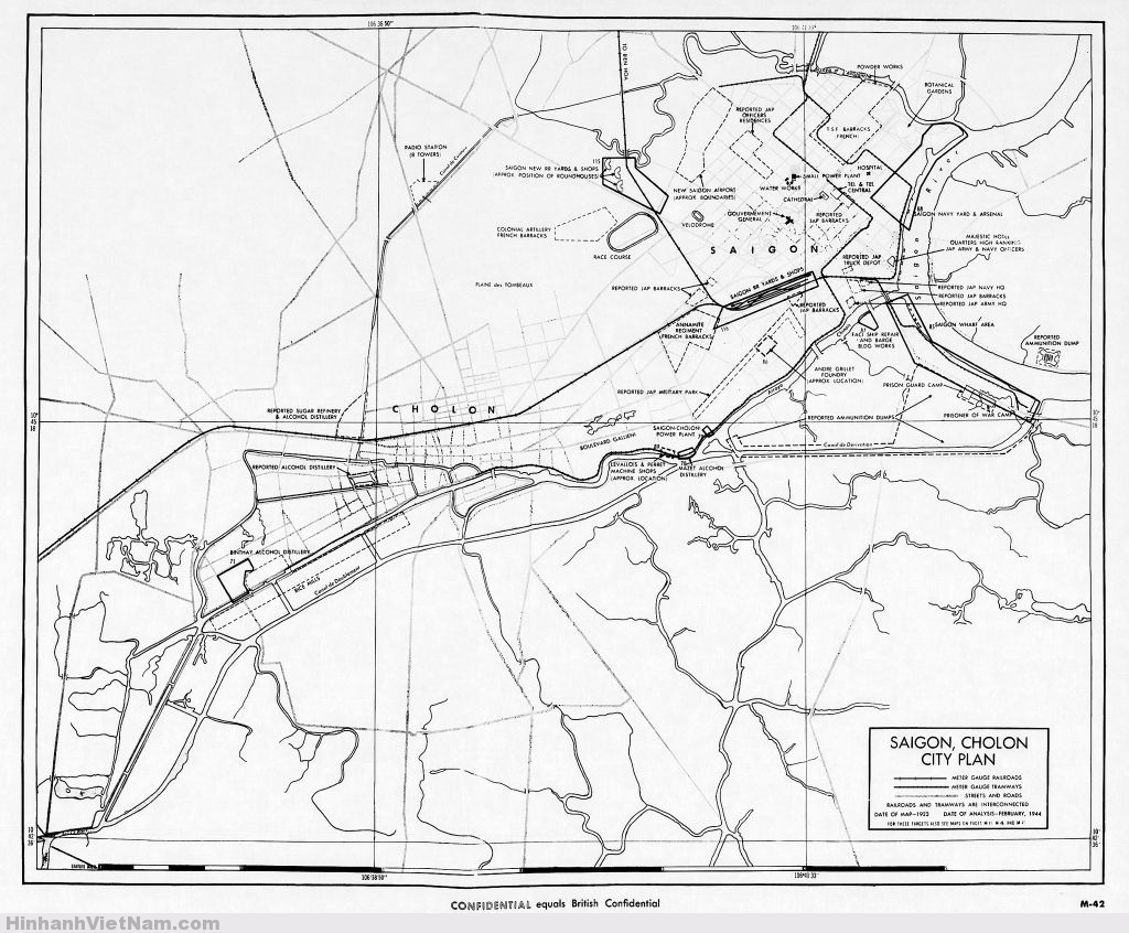 Bản đồ Saigon 1923 với các thông tin phân tích Tháng 2/1944 Xem bản đồ này thấy một chi tiết rất thú vị; tuyến đường sắt bắc nam cũ là đường Trần Quang Diệu với Trần Huy Liệu.