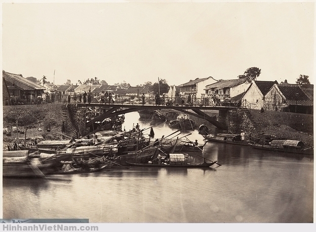 vị trí cây cầu này nay ở trên ĐL Đông Tây. Saigon, Cochinchine 1866 Chợ lớn xưa 3