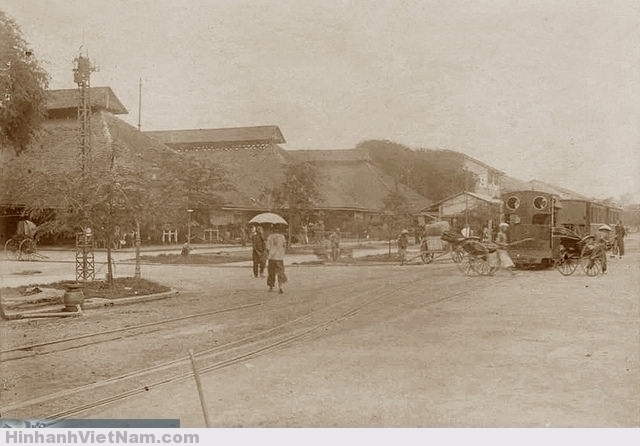 Chợ Sài Gòn xưa. Chợ Lớn. SAIGON - TRAMWAY de la ROUTE BASSE DE CHOLON ET MARCHE DE SAIGON