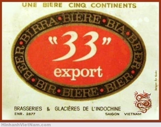 Nhãn bia 33, là tiền thân của bia 333 ngày nay