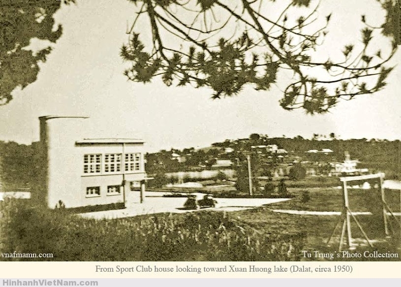 Câu lạc bộ thể thao nhìn từ phía bờ hồ Xuân hương 1950