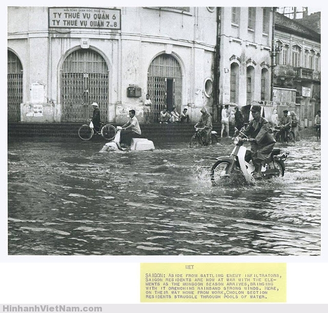 Cơn mưa sài gòn xưa, trước năm 1975, mưa to là sài gòn cũng bị ngập lụt