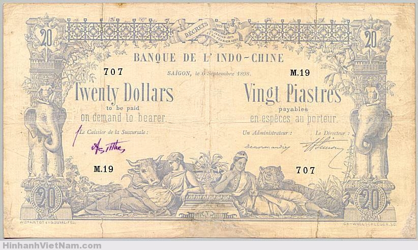 Tờ tiền đầu tiên xuất hiện tại Saigon
